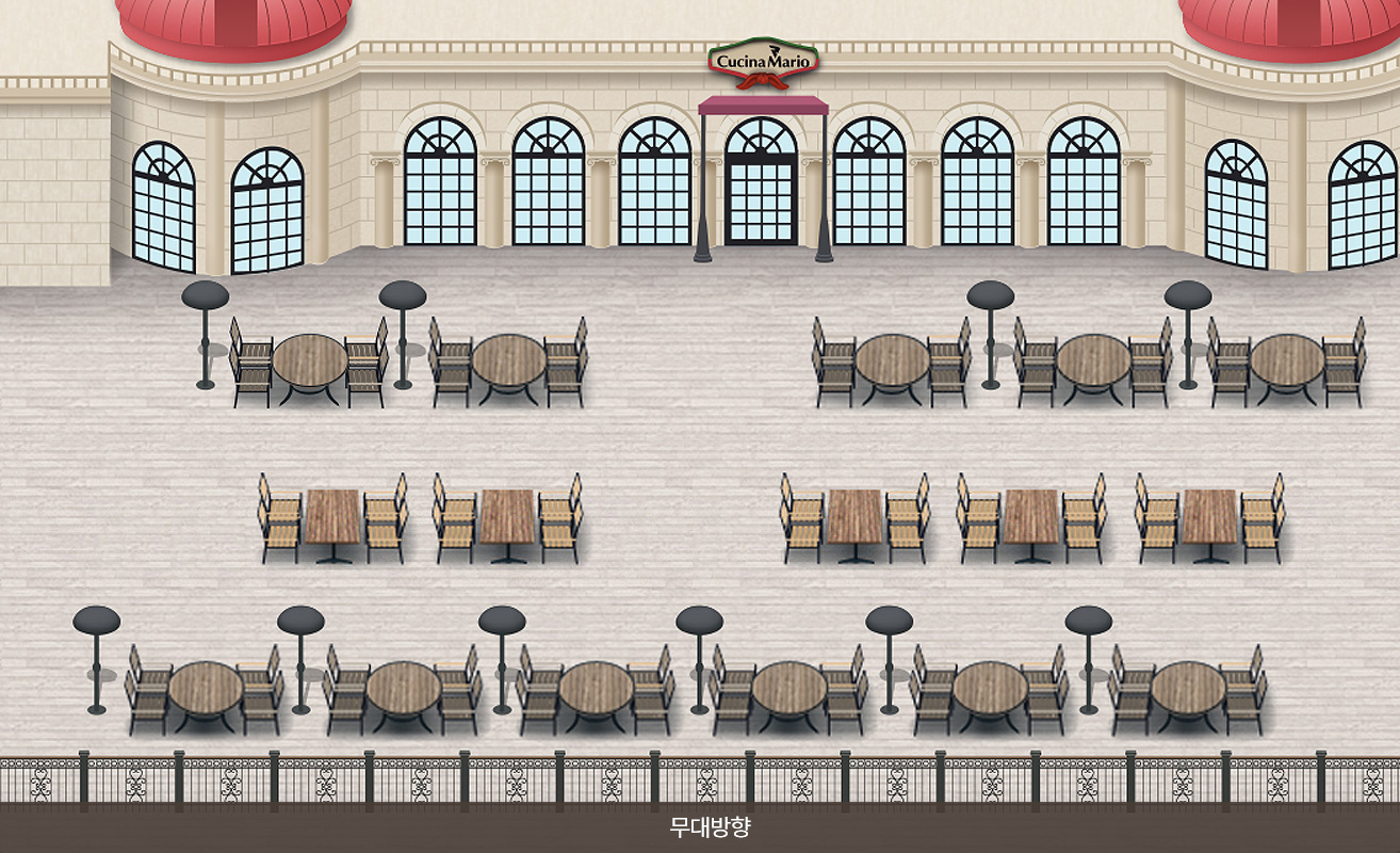 쿠치나 마리오 테라스 배치도